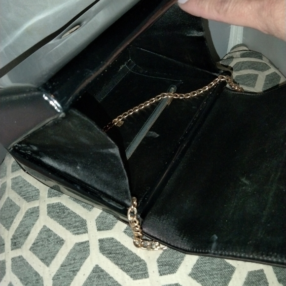 Black patent vintage Lewis box purse bag crossbody - Picture 7 of 12